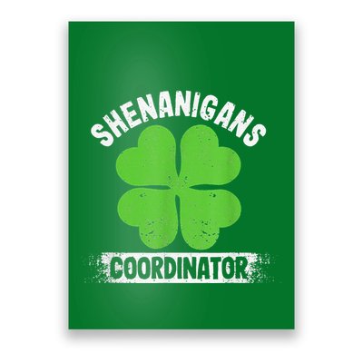 Funny Teacher St Patrick's Day Irish Shenanigans Coordinator Poster