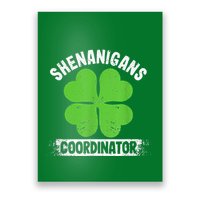 Funny Teacher St Patrick's Day Irish Shenanigans Coordinator Poster