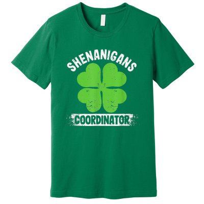 Funny Teacher St Patrick's Day Irish Shenanigans Coordinator Premium T-Shirt