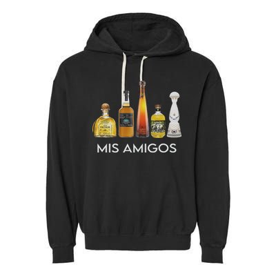 Funny Trendy Sarcastic Alcohol Mis Amigos Tequila Women Garment-Dyed Fleece Hoodie