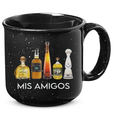Funny Trendy Sarcastic Alcohol Mis Amigos Tequila Women 15oz Campfire Ceramic Mug