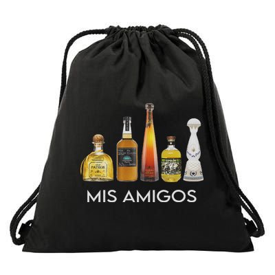 Funny Trendy Sarcastic Alcohol Mis Amigos Tequila Women Drawstring Bag