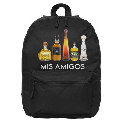 Funny Trendy Sarcastic Alcohol Mis Amigos Tequila Women 16 in Basic Backpack