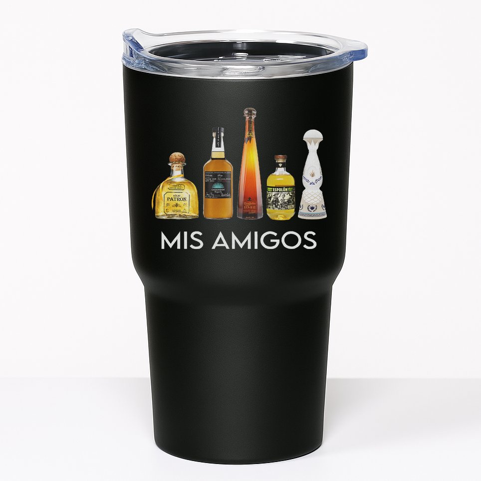 Funny Trendy Sarcastic Alcohol Mis Amigos Tequila Women Tumbler