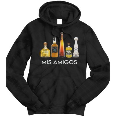 Funny Trendy Sarcastic Alcohol Mis Amigos Tequila Women Tie Dye Hoodie