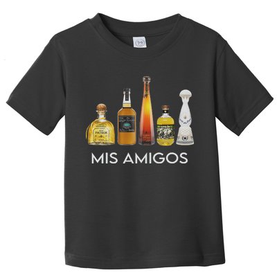 Funny Trendy Sarcastic Alcohol Mis Amigos Tequila Women Toddler T-Shirt