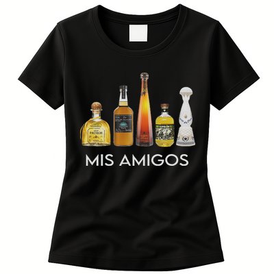 Funny Trendy Sarcastic Alcohol Mis Amigos Tequila Women Womens T-Shirt