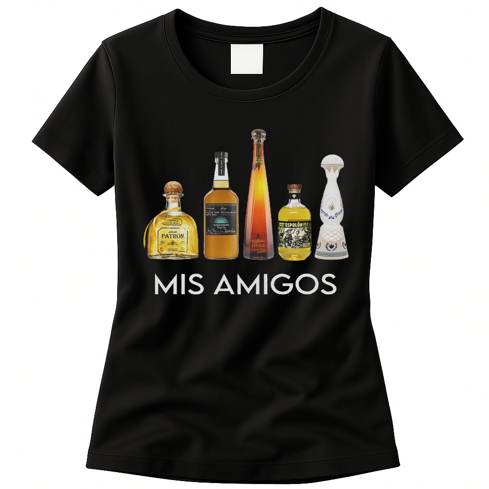 Funny Trendy Sarcastic Alcohol Mis Amigos Tequila Women Womens T-Shirt