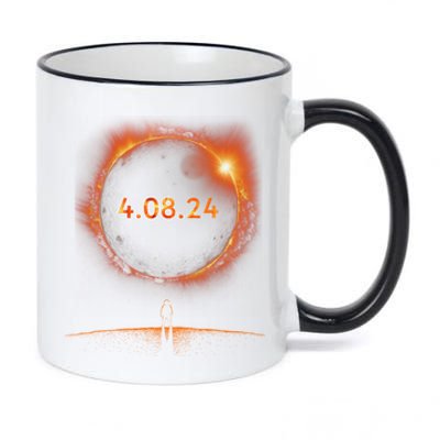 Funny Total Solar Eclipse 4.08.24 11oz Black Color Changing Mug