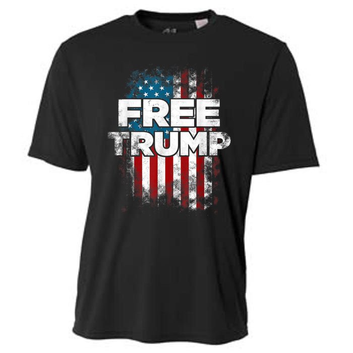 Free Trump Supporters Pro Trump 2024 Republican Cooling Performance Crew T-Shirt