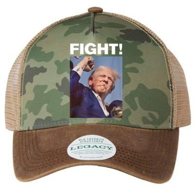 Fight! Trump Shot Trump Rally Gift Legacy Tie Dye Trucker Hat