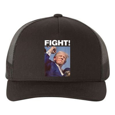 Fight! Trump Shot Trump Rally Gift Yupoong Adult 5-Panel Trucker Hat