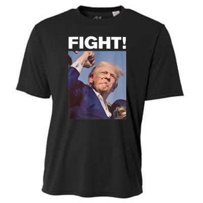 Fight! Trump Shot Trump Rally Gift Cooling Performance Crew T-Shirt