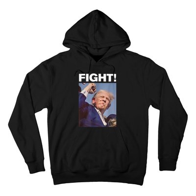 Fight! Trump Shot Trump Rally Gift Hoodie