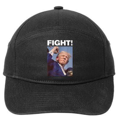 Fight! Trump Shot Trump Rally Gift 7-Panel Snapback Hat