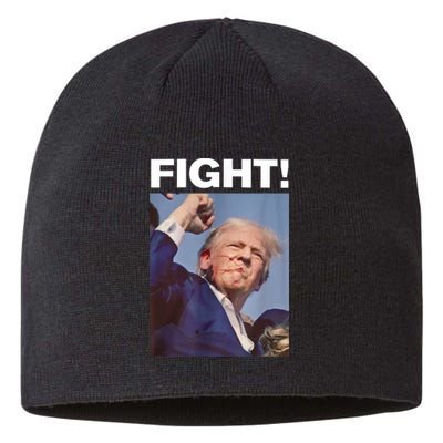 Fight! Trump Shot Trump Rally Gift Sustainable Beanie