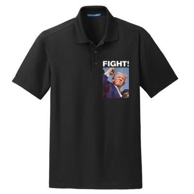 Fight! Trump Shot Trump Rally Gift Dry Zone Grid Polo