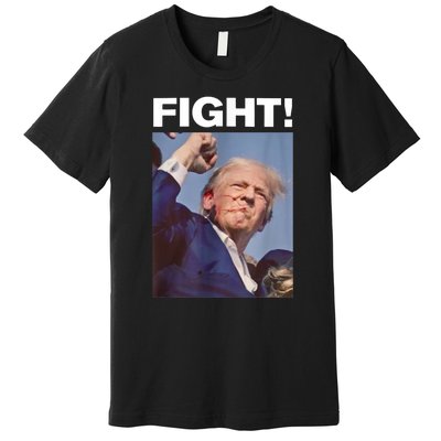 Fight! Trump Shot Trump Rally Gift Premium T-Shirt