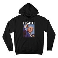 Fight! Trump Shot Trump Rally Gift Tall Hoodie