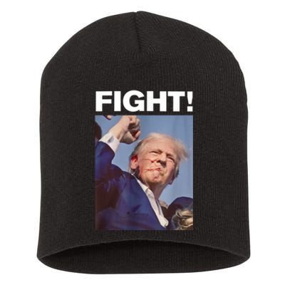 Fight! Trump Shot Trump Rally Gift Short Acrylic Beanie