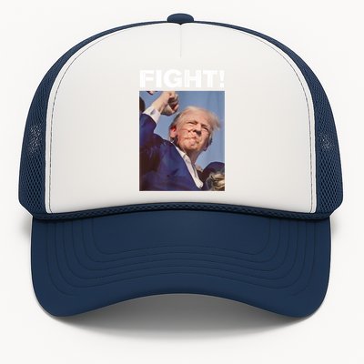 Fight! Trump Shot Trump Rally Gift Trucker Hat