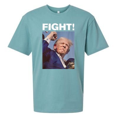 Fight! Trump Shot Trump Rally Gift Sueded Cloud Jersey T-Shirt