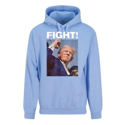 Fight! Trump Shot Trump Rally Gift Unisex Surf Hoodie