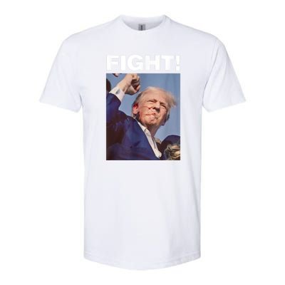 Fight! Trump Shot Trump Rally Gift Softstyle CVC T-Shirt