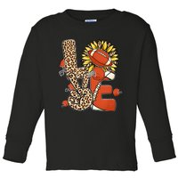 Football T Shirts, Love Football Leopard Sunflower Sports Ball Valentine Plus Toddler Long Sleeve Shirt