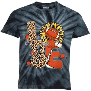 Football T Shirts, Love Football Leopard Sunflower Sports Ball Valentine Plus Kids Tie-Dye T-Shirt