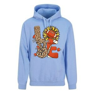 Football T Shirts, Love Football Leopard Sunflower Sports Ball Valentine Plus Unisex Surf Hoodie