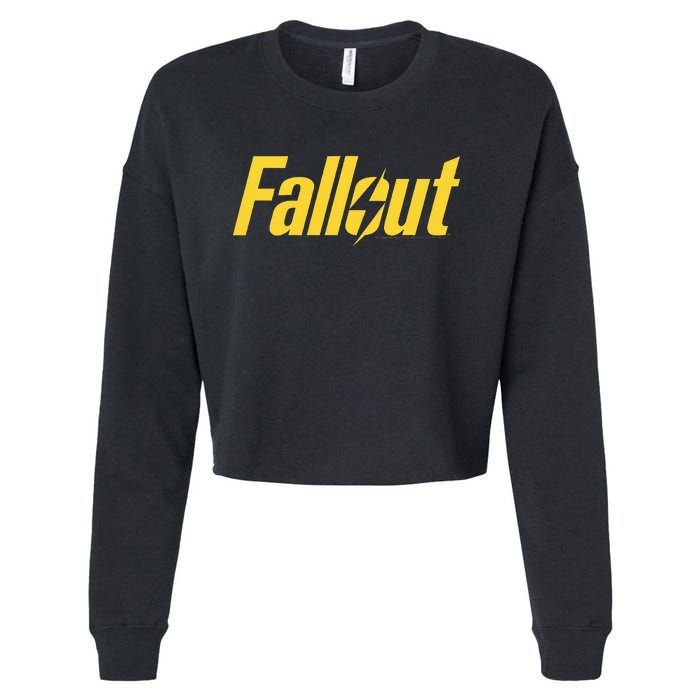 Fallout Tv Series Yellow Lightning Cropped Pullover Crew