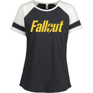 Fallout Tv Series Yellow Lightning Enza Ladies Jersey Colorblock Tee