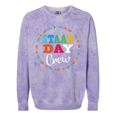 Funny Test STAAR Day Crew Mode On Teacher Testing Ideas Colorblast Crewneck Sweatshirt