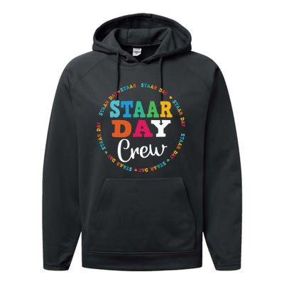 Funny Test STAAR Day Crew Mode On Teacher Testing Ideas Performance Fleece Hoodie