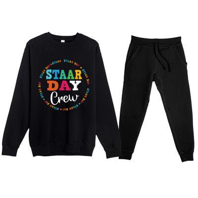 Funny Test STAAR Day Crew Mode On Teacher Testing Ideas Premium Crewneck Sweatsuit Set