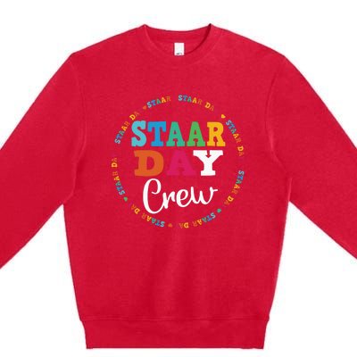 Funny Test STAAR Day Crew Mode On Teacher Testing Ideas Premium Crewneck Sweatshirt