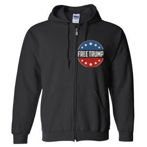 Free Trump Supporters Pro Trump 2024 Take Our Nation Back Republican Full Zip Hoodie