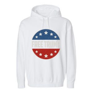 Free Trump Supporters Pro Trump 2024 Take Our Nation Back Republican Garment-Dyed Fleece Hoodie