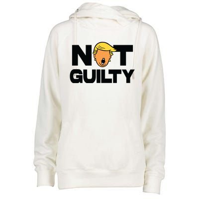 Free Trump Support Trump Trump Not Guilty Womens Funnel Neck Pullover Hood