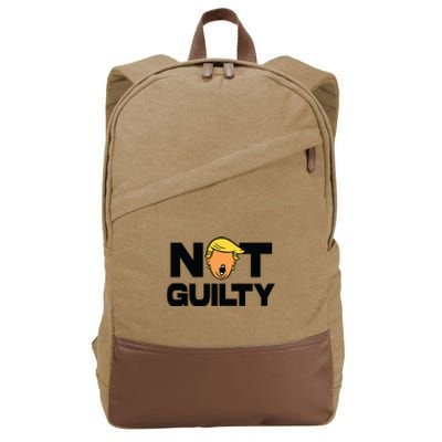 Free Trump Support Trump Trump Not Guilty Cotton Canvas Backpack