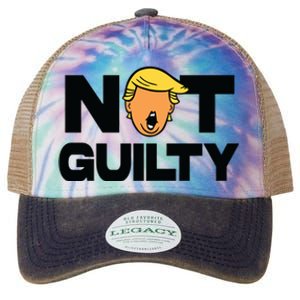 Free Trump Support Trump Trump Not Guilty Legacy Tie Dye Trucker Hat