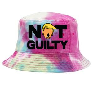 Free Trump Support Trump Trump Not Guilty Tie-Dyed Bucket Hat