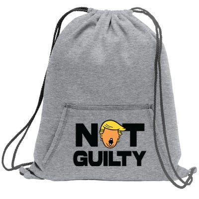 Free Trump Support Trump Trump Not Guilty Sweatshirt Cinch Pack Bag