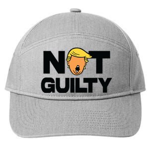 Free Trump Support Trump Trump Not Guilty 7-Panel Snapback Hat