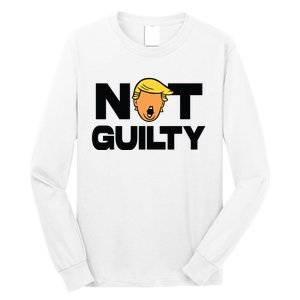 Free Trump Support Trump Trump Not Guilty Long Sleeve Shirt