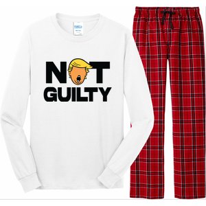 Free Trump Support Trump Trump Not Guilty Long Sleeve Pajama Set