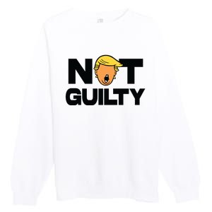 Free Trump Support Trump Trump Not Guilty Premium Crewneck Sweatshirt