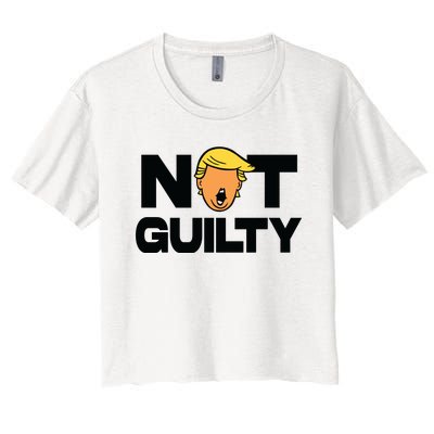 Free Trump Support Trump Trump Not Guilty Women's Crop Top Tee