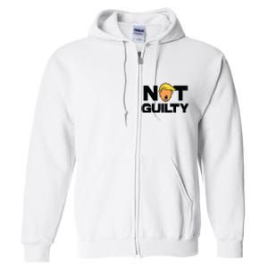 Free Trump Support Trump Trump Not Guilty Full Zip Hoodie